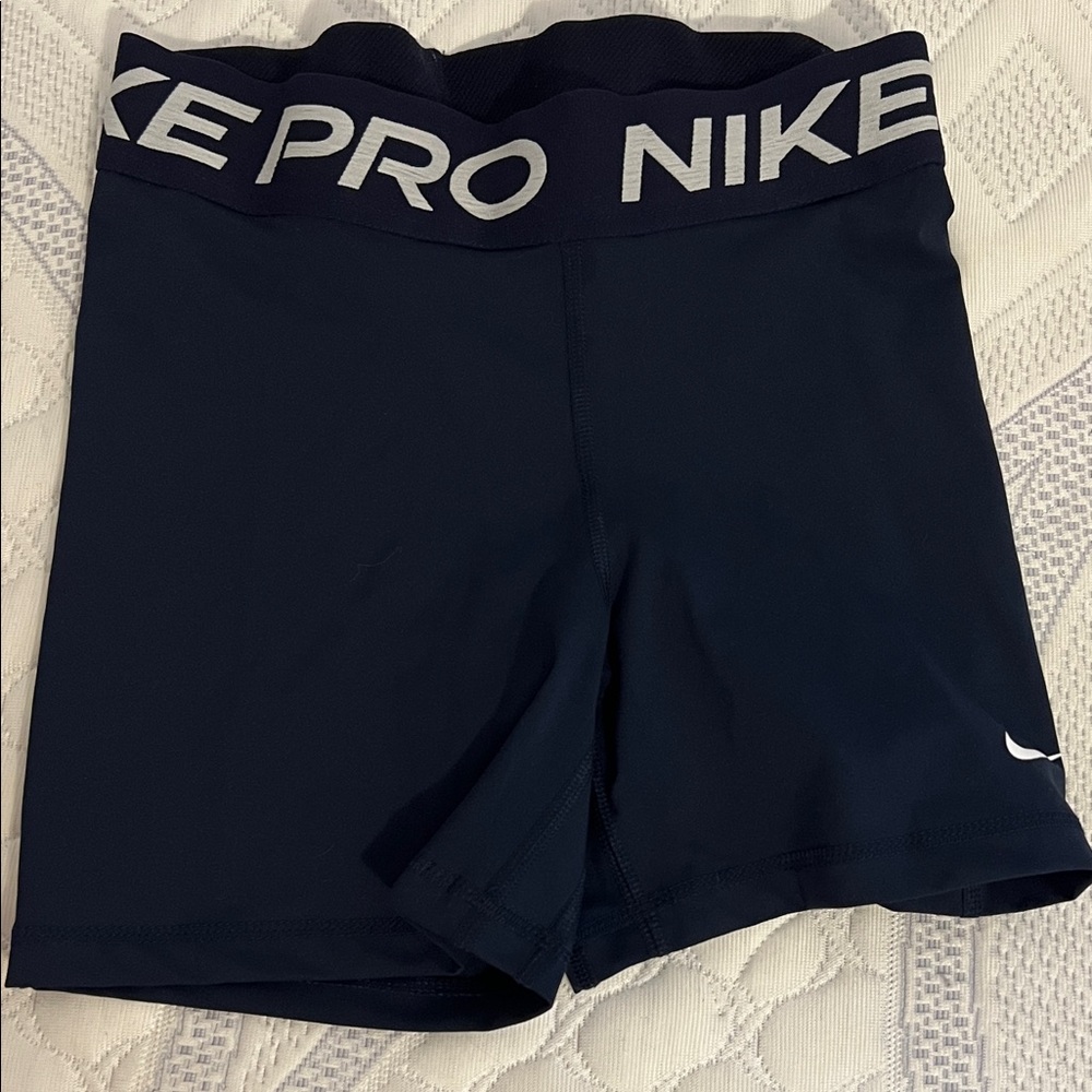 Nike Women's Navy Pro Athletic Shorts